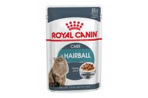 پوچ گربه مبتلا به هربال شدید (در شیره گوشت)/ 85 گرم/ Royal Canin Hairball Care in Gravy